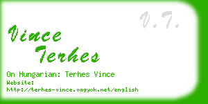 vince terhes business card